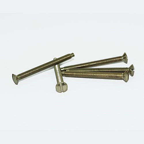 BG Electrical 38mm Fixing Screws Brass Raised Head, Pack of 10