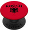 Kuq e Zi Albanien Kosovo Shqiptar Doppeladler Flagge PopSockets PopGrip: Ausziehbarer Sockel und Griff für Handys/Tablets mit Tauschbarem Top