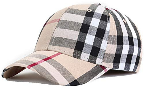 MAOZIm Casquette de baseball pour homme - Motif à carreaux - Tendance
