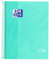 Oxford, Europeanbook 1 Notizbuch, A5, kariert, 5 x 5, mikroperforiertes Notizbuch, extra harter Einband, 80 Blatt, Farbe Ice Mint