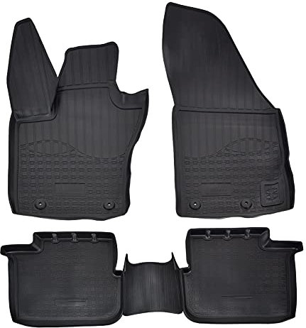 J&J AUTOMOTIVE | 3D Gummimatten Auto Matten Fussmatten Kompatibel mit Tipo ab 2015, Rand cca 4cm, Allwetter, 4Tlg, Premium Qualität
