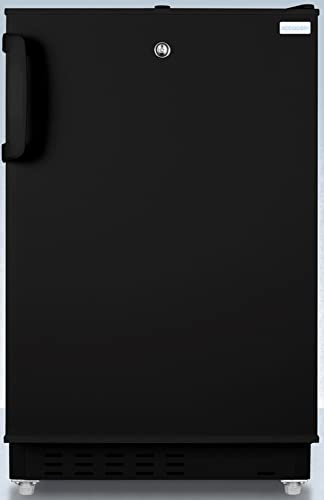 Summit Appliance ADA302BRFZ Built-in Undercounter ADA Compliant Refrigerator-Freezer in Black, Designed for General Purpose Storage, Manual Defrost with Glass Shelves, Front Lock and Door Storage