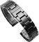 Keramik-Armband, Uhrenarmband, Universalarmband mit Schnellspannstiften, Schmetterlingsschnalle, Faltschließe (18 mm, schwarz)