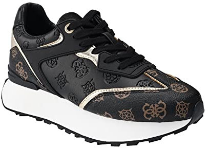 GUESS Damen Luchia Sneaker, Schwarz Multi, 39 EU