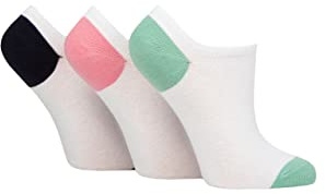 Pringle Ladies Plain Cotton Secret Socks Pack of 3