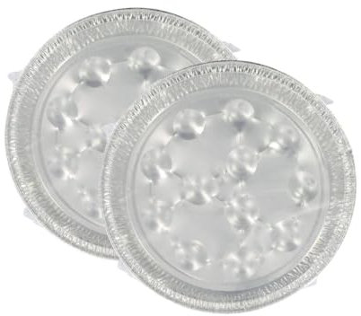 Fackelmann 9986650 Lot de 2 x 10 Plats à escargots en alu 2433350, Plat pour escargots, Aluminium, Argenté, 17,5 x 17,5 x 2,2 cm