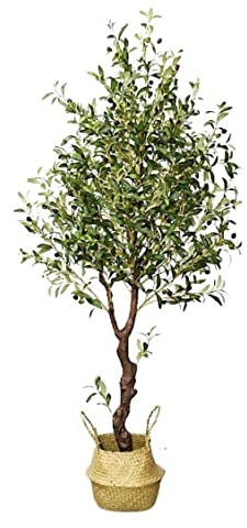 Fake Pflanzen KüNstlicher Baum Künstlicher Olivenbaum Gefälschter Bonsai-Baum Künstlicher Baum Mit Geflochtenem Korb Für Dekorationen Im Innen- Oder Außenbereich KüNstlicher Baum Deko (Size : 180cm)