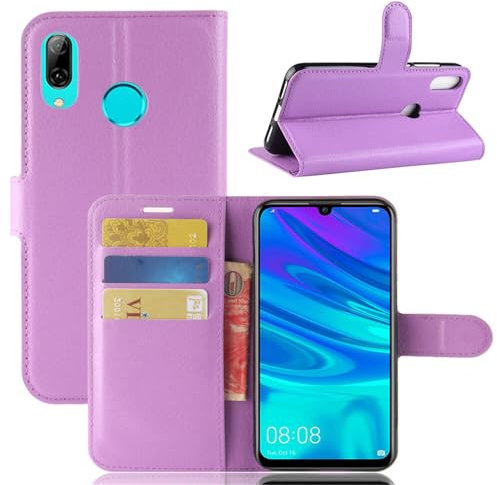 betterfon Hülle für Huawei Y7 2019 Handyhülle Klapphülle Schutzhülle PU Leder mit [Standfunktion] [Kartenfächern] in Lila
