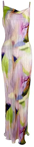 Jelly Brynn Bedrucktes Maxikleid mit Wasserfallausschnitt, ärmellos, Tankkleid, Sommer, Strandkleid, # 2, Mittel