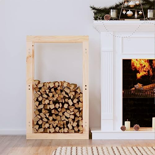 FIRBNUS Kaminholzregal 60x25x100 cm Massivholz Kiefer Kaminholzregal Außen Kaminholzregale Firewood Storage Kaminholzregalhalter Firewood Rack Kaminholzregal Aussen Brennholzregale