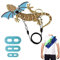 Bearded Dragon Carrier Sling, Bartagamen Leine und Geschirr, Bartagamen-Tragetuch und Leinengeschirr, Lizard Leash Harness, Verstellbare Bartagamen-Umhängetasche, Abnehmbare Eidechsen Leine