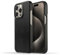 NOVADA Genuine Leather iPhone 15 Pro Case - Back Cover - Black