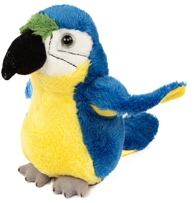 Teddys Rothenburg Kuscheltier Papagei blau 15 cm Plüschtier Plüschpapagei