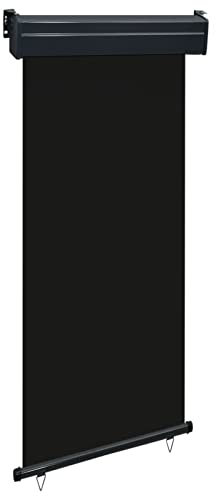 Rantry Seitenmarkise für Balkon, 105 x 250 cm, Schwarz, Möbeldekoration, Innen- und Außenmöbel für Wohnzimmer Büro