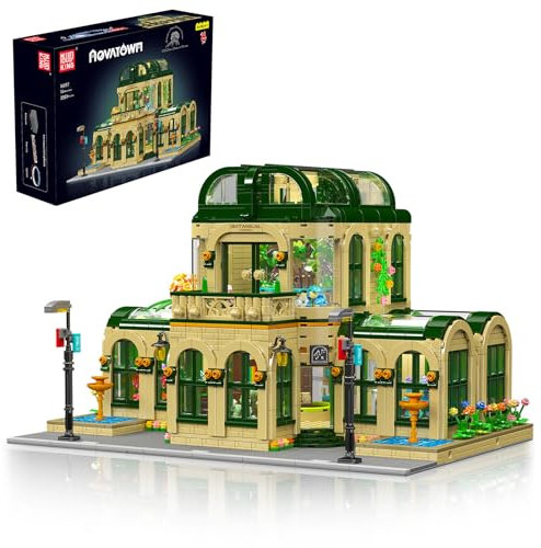 Mould King 16057 Klemmbausteine Haus Botanischer Garten Modular Building Bauspielzeug Beleuchtung Bausteine Set Klemmbausteine Erwachsene Kompatibel mit Andere Marke(3383 Teile)
