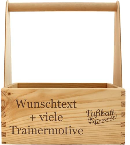 Trainer Sixpack - 6er Bierträger als Geschenk für Fußballtrainer, Handballtrainer UVM - mit individueller Gravur Name, Spruch, Motiv - lustiger Gag für Einstand, Saison, Meister …