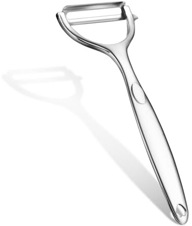 AUAUY Pelapatate in Acciaio Inox, Pela Verdure, Sbucciatore Manuale, Pelapatate Girevole, Lame Affilate in Acciaio Inossidabile, Sbucciatore Impugnatura Ergonomica per Frutta e Verdura(Argento)