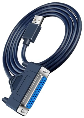 KAHDGSS USB 2.0 Auf 25-poliges DB25-Parallelanschlusskabel 1248-Druckeradapterkabel USB Auf DB25-Anschluss Druckerkabel