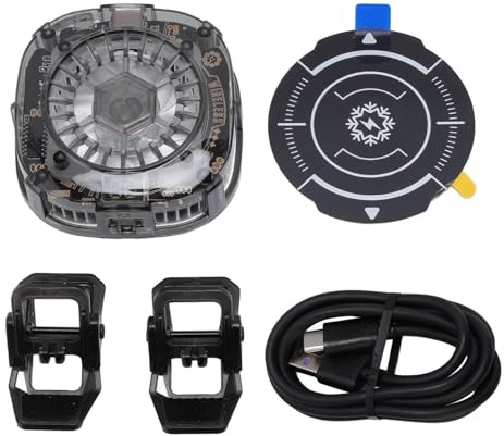Attachment Phone Cooler | 5000 RPM Semiconductor Radiator with Temperature Display | 3 Gears Adjustable for Smartphone/Tablet/Gaming | Strong Attachment Design