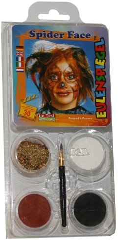 EULENSPIEGEL Profi Aqua Makeup Spider Face 6 Teile