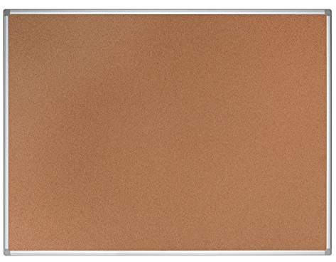 Bi-Office Earth - Umweltfreundliche Pinnwand, Korktafel mit Aluminiumrahmen, Hochwertige Naturkorkoberfläche - 150 x 120 cm
