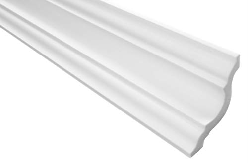 Moulure en Stuc XPS Stable Marbet 65x65mm E-25 - blanc, 40 Mètres / 20 Plinthes