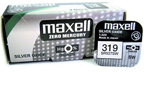 Maxell 18292900 Single-use Silver Oxide Battery – Batteries (Single-Use Battery, Silver Oxide, 1.55 V, 10 Pieces) 17 mAh, Hg (Mercury)