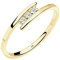 Elli DIAMONDS Ring Women Engagement Ring Trio with Diamond (0.04 ct.) in 375 Yellow Gold