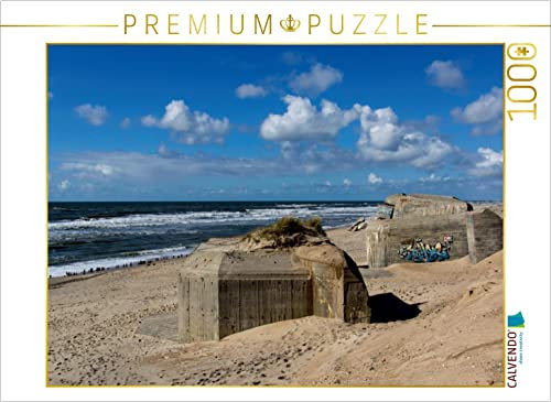 CALVENDO Puzzle Deutsche Bunker am Strand in Kryle 1000 Teile Puzzle quer | 1000 Teile Lege-Größe 64 x 48 cm Foto-Puzzle für glückliche Stunden