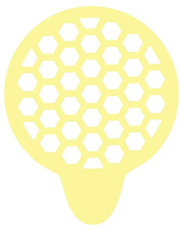 Honeycomb Geometric Stencil. Yellow Acrylic Reusable Coffee Cappuccino Cocktail Cupcake Cake Art Stencil