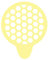 Honeycomb Geometric Stencil. Yellow Acrylic Reusable Coffee Cappuccino Cocktail Cupcake Cake Art Stencil