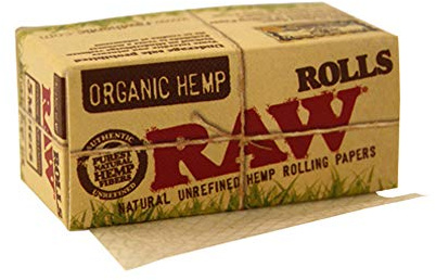 RAW Organic Rolls Slim 5 Meter Länge Ungebleichte Hanfblättchen 12x Rolls