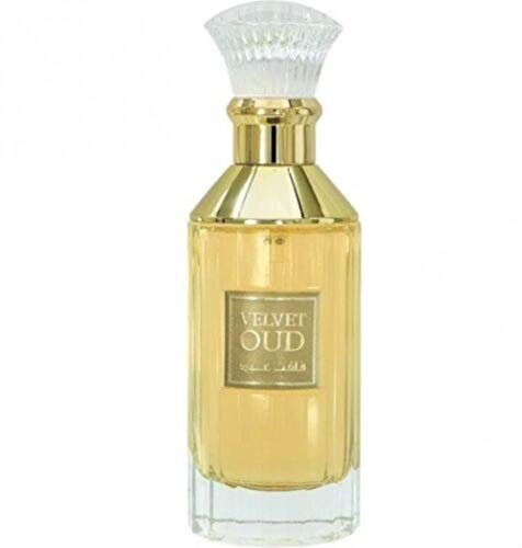 Eau de Parfum VELVET OUD 100 ml - Fragrance Homme et Femme EDP Oriental Attar Sensuel et Lumineux Emballé Dans Une Belle Bouteille Aux Notes: Oudh, Cuir, Fumeux, Musc, Epicé Chaud