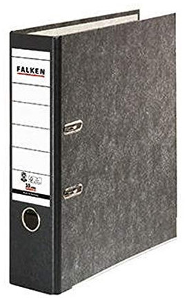 Falken Ordner S80 80024136 DIN A4 80mm RC Pappe schwarz