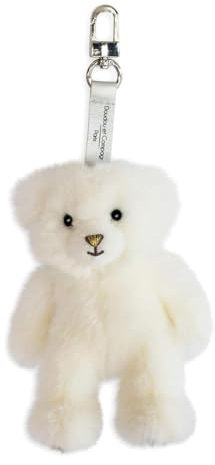 DOUDOU ET COMPAGNIE - Porte-clés Peluche Ours Blanc 15 Cm - Collection Ours - Accessoire Pratique et Esthétique - Cadeau pour Enfant Dès 24 Mois - Doudou Miniature Lavable - DC3779