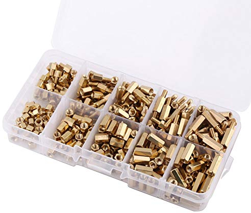 300 Stück M3 Messing Abstandshalter Hex Distanzhülsen Sechskant Innengewinde PCB Board Platinen Gewinde Abstandsbolzen