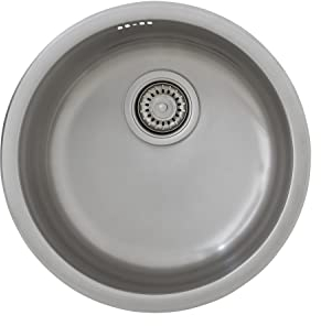 Respekta Portland Edelstahl Spülbecken / 1 Becken Einbauspüle in 44.6 x 44.6 x 20.5 cm / Edelstahlspüle geeignet für Unterschränke ab 45 cm Breite