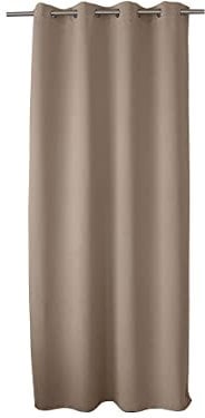ED ENJOY HOME Rideau Occultant avec Œillets argentés, Beige Naturel, Grande Hauteur, 140x280cm, 100% Polyester, Tissu Certifié Oeko-TEX, Collection Réglisse