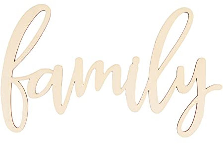 BESPORTBLE Cartel Decorativo De Madera Para Hogar 12.2X7.1 Pulgadas Placa Artesanal Para Decoración Familiar Y Eventos Como Bodas Y Cumpleaños