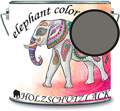 Holzschutzlack Holzlack Holzlasur wetterbeständiger Langzeitschutz Wetterschutzfarbe Holzschutzfarbe RAL 7039 Quarzgrau // elephant color