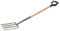 KOTARBAU® Edelstahl-Heugabel mit 4 Zinken für Gartenarbeiten Mistgabel Mistforke