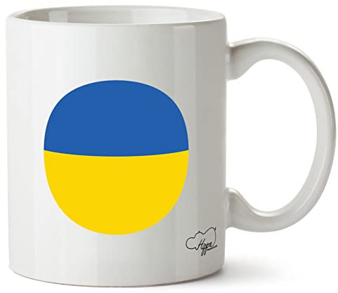 Hippowarehouse Ukraine Flag Printed Mug Various Colour Options Ceramic Cup Kitchenware 10oz