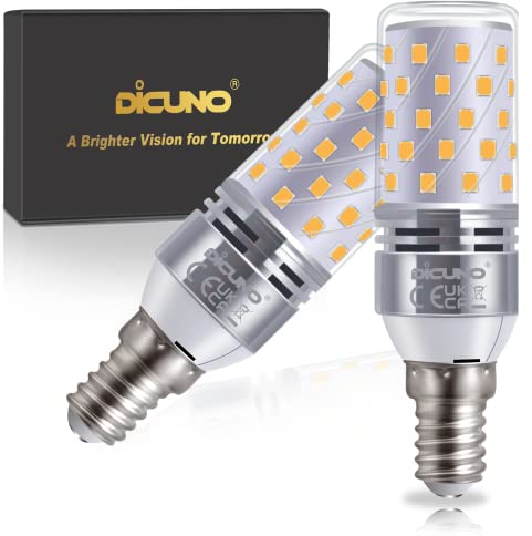 DiCUNO E14 LED Bulb 8W, E14 Small Edison Screw Light Bulbs, Natural White 4000K, 100W Incandescent Equivalent, 1000LM Non-Dimmable, 230V, SES Corn Light for Home Lighting, Pack of 2