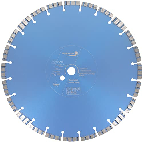 PRODIAMANT Diamant-Trennscheibe 350 mm x 20 mm Premium Asphalt Beton Trennscheibe lasergeschweist 350mm