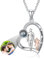enjoylifecreative Personalisierte Tochter Kette aus Sterlingsilber von Dad Mom I Love You Halskette 100 Sprachen Vater Tochter Geschenke