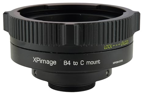 XPIMAGE Objektivadapterring, kompatibel mit B4 3/2-Zoll-Broadcast-Objektiv zur Verwendung mit C-Mount-Industriekameras