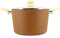 MENASTYL - Faitout 24cm Colorama noisette - En Aluminium - Revêtement antiadhésif en céramique - Tous feux dont induction