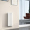 EMKE Radiateur 60x24cm,Radiateur design vertical à tube ovale, Blanc, simple couche, radiateur eau chaude