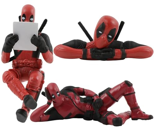 MUNSKT Lustiger Anime-Deadpool Auto-Innendekoration-Zubehör, Rückspiegel-Dekoration, Marvel-Geschenke für Männer, 3 Stück