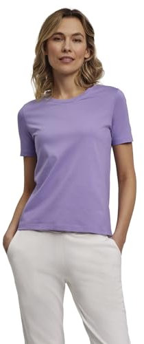 FALKE Damen T-Shirt Basic Round Neck W S/s Sh Baumwolle weich Kurzarm bequem sehr leicht 1 Stück, Lila Lavender 6901, S